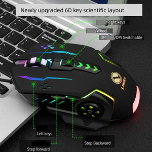 Wired Gaming Mouse! RGB Light, Programmable, High DPI