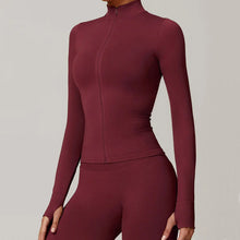 Load image into Gallery viewer, Seamless Long Sleeve Sports Jacket Women Zip Fitness Yoga Shirt Gym Top Activewear Running Coats Workout Clothes For Cycling
