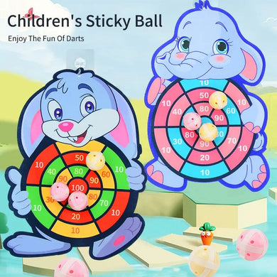 Kids Animal Dart Board Set: Indoor/Outdoor Party Game with Sticky Balls