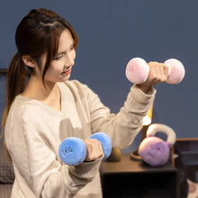 Load image into Gallery viewer, Cartoon Dumbbell Kettlebell Fitness Equipment Plush Toy Cudldy Pillow Soft Doll Huggable Plushies Children's Room Decor Gifts