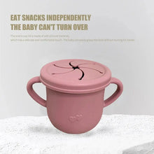 Load image into Gallery viewer, Silicone Baby Snack Cup - Portable Solid Color Container with Lid