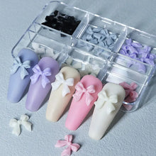 Load image into Gallery viewer, 30pcs Kawaii Mini Bow 3D Nail Art Decorations - Cute Matte Butterfly Resin Charms Set