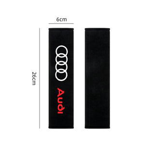 2PCS Suede Seatbelt Shoulder Pads for Audi A3 A4 A6 A8 Q3 Q5 Q7 B6 B7 B8 B9