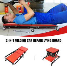 Load image into Gallery viewer, 2-in-1 Folding Car Creeper,Padded Crawler Board with Extra Head Padding,6 Smooth-Running 360° Swive,Home Garage Workshop