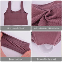 Load image into Gallery viewer, Breathable Sports Bra Anti-Sweat Fitness Top Women Seamless Yoga Bra Shockproof Crop Top Push Up Sport Bra Gym Workout Top