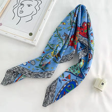Load image into Gallery viewer, 90*90Cm Square Scarf Twill Silk Feeling Women Head Shawls and Wraps Luxury Hair Tree Print Neck Scarves Hijab Bandana Pashmina