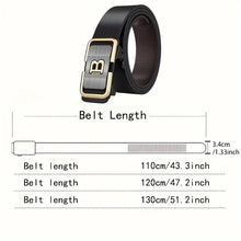 Load image into Gallery viewer, Men's Toothless Automatic Buckle New Fashion Belt with Letter Button Business Fashion High Quality Belt Festival Gift Selection