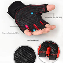 Load image into Gallery viewer, Fitness Half Finger Gloves Men And Women Wrist Guard Sports Dumbbell Riding Non Slip Horizontal Bar Exercise Training