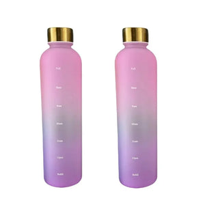 1L Motivational Water Bottle | BPA-Free, Leakproof, Frosted Plastic for Sports & Travel