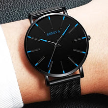 Load image into Gallery viewer, Ultra Thin Minimalist Men&#39;s Stainless Steel Mesh Quartz Wrist Watch