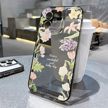 Load image into Gallery viewer, Flower Phone Case For iPhone 16 13 15 11 12 14 17 Pro Max Air 16E XS XR 7 8 SE Shockproof Transparent Cover Silicone Soft Fundas