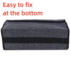 Large Anti-Slip Car Trunk Organizer - Soft Felt Storage Bag with Compartments for Tools