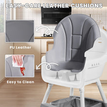 Load image into Gallery viewer, Baby High Chair, Portable Baby Dining Chairs Eat &amp; Play Convertible High Chair with Double-Layer Dinner Plate and Toy Rack