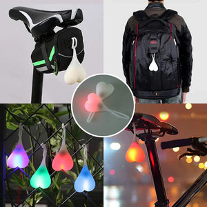 Creative Heart Ball Bicycle Rear Taillight LED Safety Warning Light Waterproof