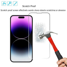 Load image into Gallery viewer, Tempered Glass for iPhone 14 Pro 15 16 17 13 12 11 pro max screen protector for iphone 15 pro mica for iphone 13 14 pro glass