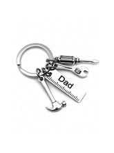 Load image into Gallery viewer, Mini Tools Set Keychain Papa Gifts Screwdriver Hammer Wrench Multi-tool Keyring