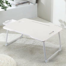 Load image into Gallery viewer, Folding Laptop Bed Desk With Cup Holder Multifunctional Dormitory Bedroom Bed Desk With Drawer Portable Desk