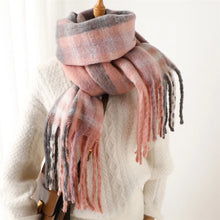 Load image into Gallery viewer, 2025 Winter Thick Warm Scarf Women Cashmere Shawl and Wraps Pashmina Neckerchief Bufanda Female Rainbow Hairy Tessel Echarpe New