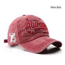 Load image into Gallery viewer, 2022 Summer Women Men Baseball Cap Fashion Letter Embroidery Snapback Hat Vintage Washed Cotton Unisex Hip Hop Sun Hat Casquette