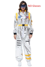 Load image into Gallery viewer, Silver Astronaut Costume Adult Spaceman Jumpsuit Space Suit Outfit for Women Men Cosplay Halloween Costumes 2024 New