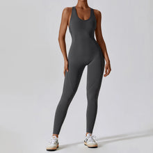 Load image into Gallery viewer, Yoga Jumpsuit Fitness Sports Overalls Gym Clothing Set Yoga Wear Pilates Workout Clothes for Women Outfit push-up Activewear