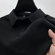 Load image into Gallery viewer, New Men's Business Casual Short Sleeved Bone Flower Solid Color POLO Shirt Fashion Breathable Comfortable Summer Versatile Top