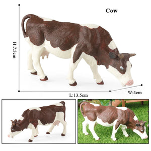 Cute Farm Animals Milk Cow Cattle Calf Angus Bull OX Buffalo Model Action Figures Toy