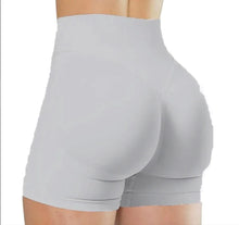 Load image into Gallery viewer, Summer High Waisted Yoga Shorts for Women Fashionable and Sexy Running Fitness Pants Solid Color Yoga Leggings Elastic Tights