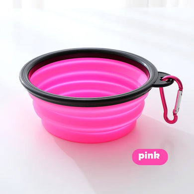 Collapsible Silicone Dog Bowl Portable Travel Camping Pet Food Water Bowl