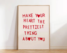 Load image into Gallery viewer, Minimalist Heart Poster – Funny Aesthetic Wall Art Print