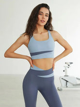 Load image into Gallery viewer, Two Piece Yoga Set Women Sportswear Suit Outfit Gym Leggings With Bra Pants Sports Bra Shorts For Fitness Clothing Workout Set