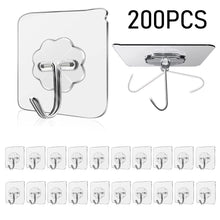 Load image into Gallery viewer, Waterproof and Oilproof Wall Hooks, Sticky Hooks for Kitchen Bathroom Shower Door Outdoor Wall Hanging Door Self-adhesive