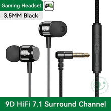 Load image into Gallery viewer, Metal Magnetic Gaming Earbuds 90° L Elbow Digital Type-C/3.5MM AUX 9D Surround HIFI Heavy Bass Music Headset For Samsung Android
