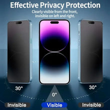 Load image into Gallery viewer, 3Pcs Oleophobic Dust Free Easy Installation Matte Privacy Screen Protector for IPhone 16 15 11 12 13 14 Pro Max Plus XS 17 Glass
