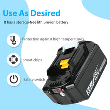 Load image into Gallery viewer, 2Pack 8.0Ah 18V Li-ion Battery for Makita BL1830 BL1840 BL1850 BL1860 + DC18RC Charger