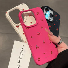 Load image into Gallery viewer, Cute Cartoon Cherry Lichee Pattern Silicone Phone Case For iPhone 16 15 14 13 12 11 Pro Max XS Max XR 14 15 16 Plus Cover Funda