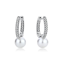 Load image into Gallery viewer, Original 925 Sterling Silver Earrings 2025 Stud Hoop Crystal Earings For Women Rose Gold Crown Heart Infinity Bee Earing Jewelry