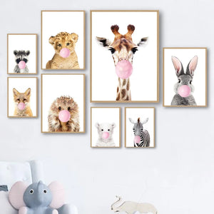 Scandi Minimalist Animal Poster Print Home Decor for Bedroom Living Room