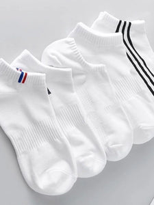 5 Pairs Unisex Anti-Skid Ankle Socks: Fashion Striped Comfort Sports for Spring/Summer