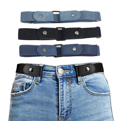 Buckle-Free Adjustable Elastic Stretch Belt - No Hassle for Casual Wear