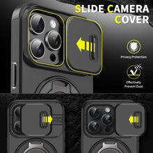 Load image into Gallery viewer, Luxury Magnetic Wireless Charge with Magsafe Armor Case For iPhone 16 15 14 13 12 11 Pro Max Plus Slide Camera Protect PC Cover