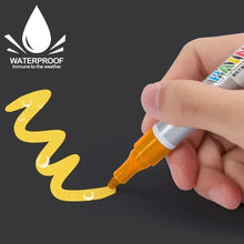 Load image into Gallery viewer, Car paint scratches repair brush pen waterproof water paint marker pen car tire tread care automotive  black white red silver