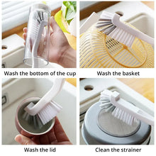 Load image into Gallery viewer, Japanese Style Sink Brush with Long Handle Elbow Design for Cup &amp; Crevice Cleaning