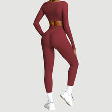 Load image into Gallery viewer, 2PCS Yoga Suit Sports Set Women Quick-Drying Gym Set Women Tracksuit Running Workout Long Sleeve Sports Shirt Yoga Clothing