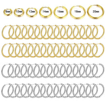Load image into Gallery viewer, 10/20Pcs Minimalist 316L Stainless Steel Small Hoop Earrings For Women Man Classic Round Earrings Fashion Ear Piercing Jewelry