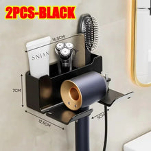 Load image into Gallery viewer, Hair Dryer Holder Wall Dryer Cradle Straightener Stand Hairdryer Organizer Box Toilet Blower Holder Shelf Bathroom Accessories