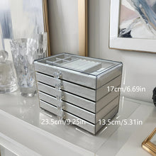 Load image into Gallery viewer, New upgrades 5 Layers of Velvet Jewellery Organiser Drawer Velvet Jewelry Box Earrings Bracelet Organizer Jewelry Display Box