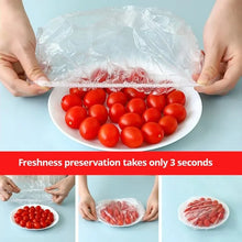 Load image into Gallery viewer, 100/300pcs Disposable Food-Grade Fresh-Keeping Film Covers - PE Bowl Sealing Wraps
