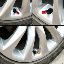 Load image into Gallery viewer, Aluminum Alloy Car Tire Valve Caps Airdust Waterproof Tyre Rim Stem Cover for Automobiles Motorcycles Bikes 4Pcs