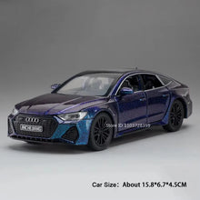 Load image into Gallery viewer, 1:32 RS7 Sportback Miniature Model Toy Cars Alloy Diecast 6 Doors Opened with Pull Back Rubber Tires Ornament Vehicle Toys Gifts
